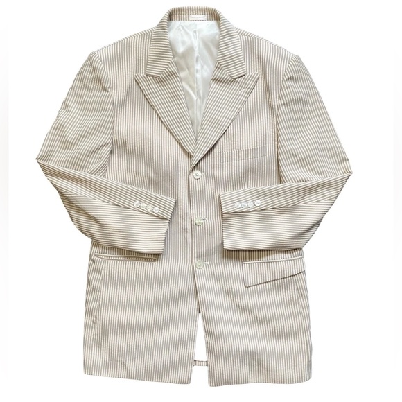Falcone Other - Falcone Superlative Men's Italian Seersucker Blazer Sports Coat Size 40R